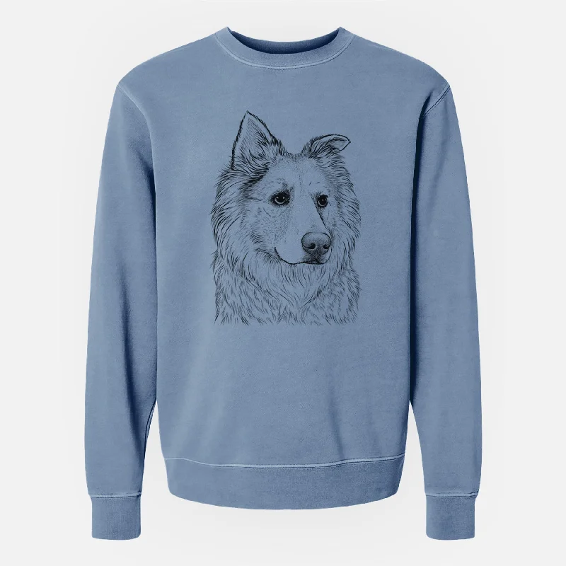 Mega Deal oversized sports sweatshirtBare Penny the Chow Mix - Unisex Pigment Dyed Crew Sweatshirt