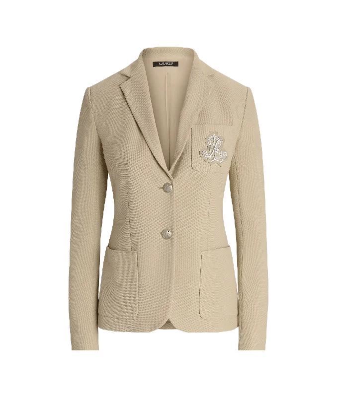 Daily Deals breathable jacketBullion Jacquard Blazer - Beige