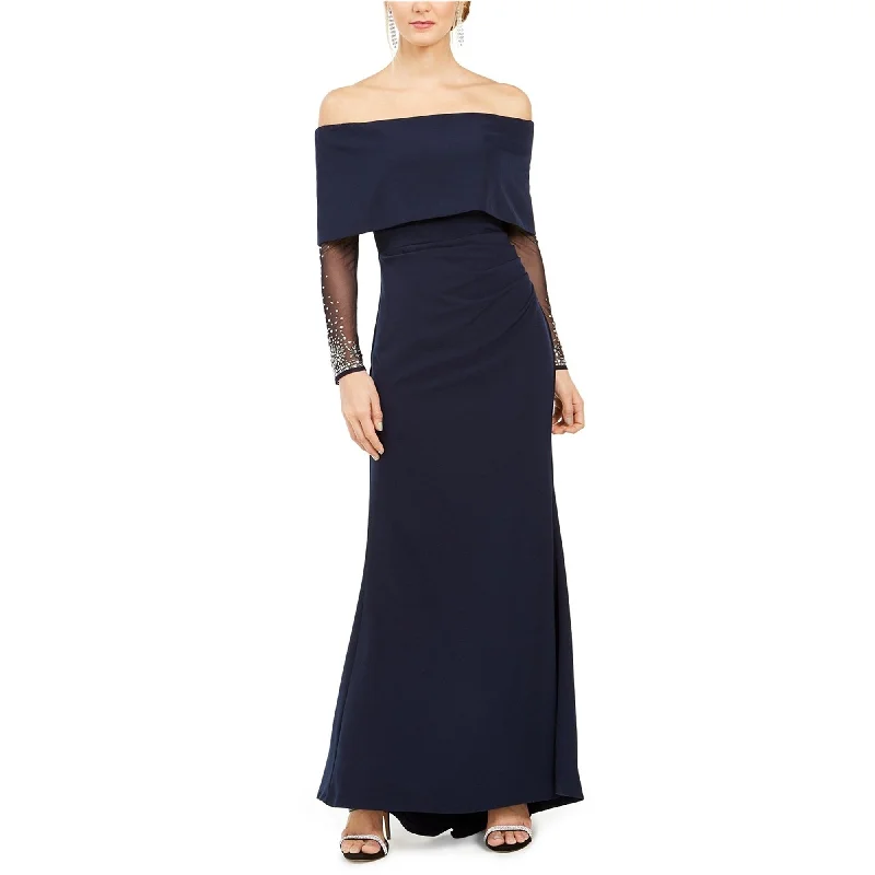 Mega Sale lace dressVince Camuto Womens Rhinestone Sleeve Gown Off-Shoulder Dress, Blue, 6 Mega Sale lace dressVince Camuto Womens Rhinestone Sleeve Gown Off-Shoulder Dress, Blue, 6