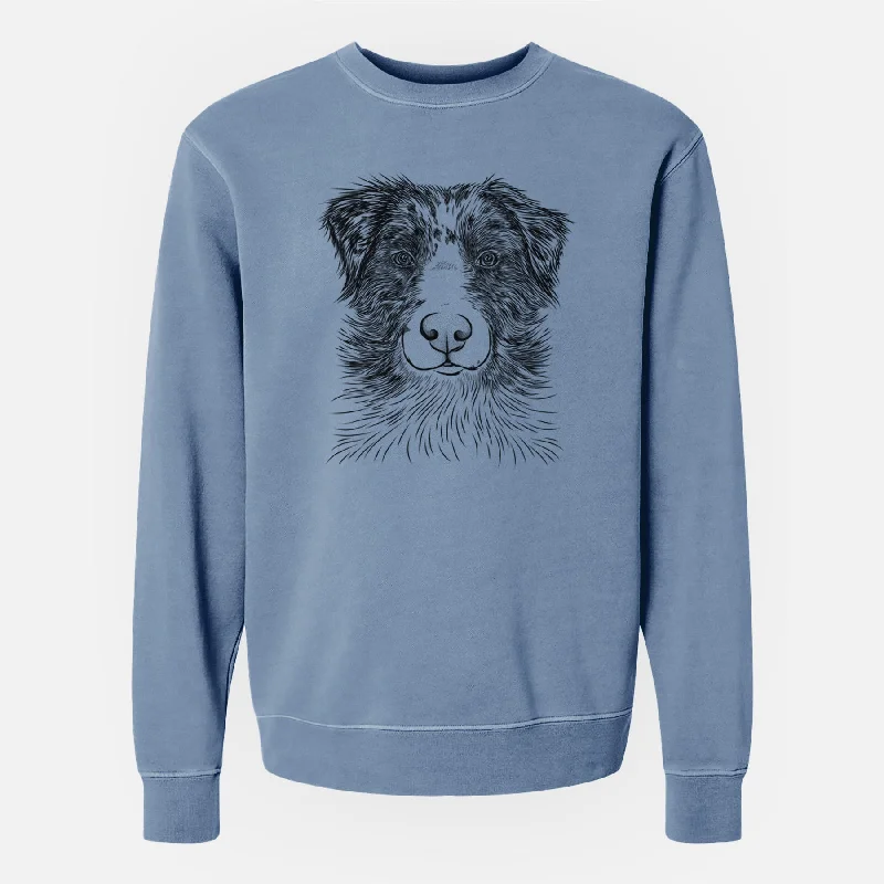 Early Access Bare Gram the Australian Shepherd - Unisex Pigment Dyed Crew Sweatshirt