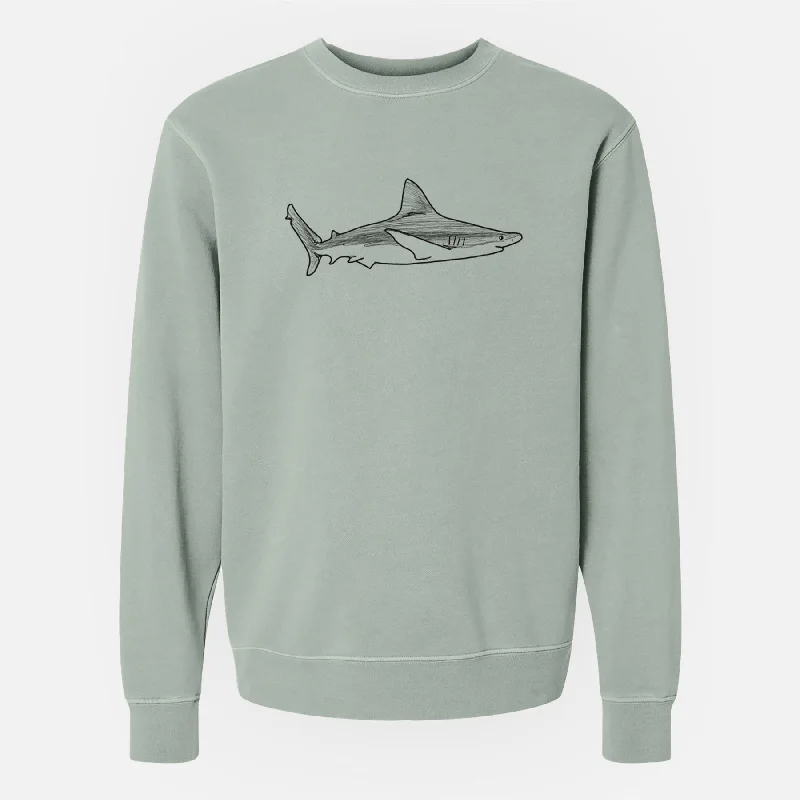 eco-friendly fitness hoodieSilvertip Shark Side - Unisex Pigment Dyed Crew Sweatshirt