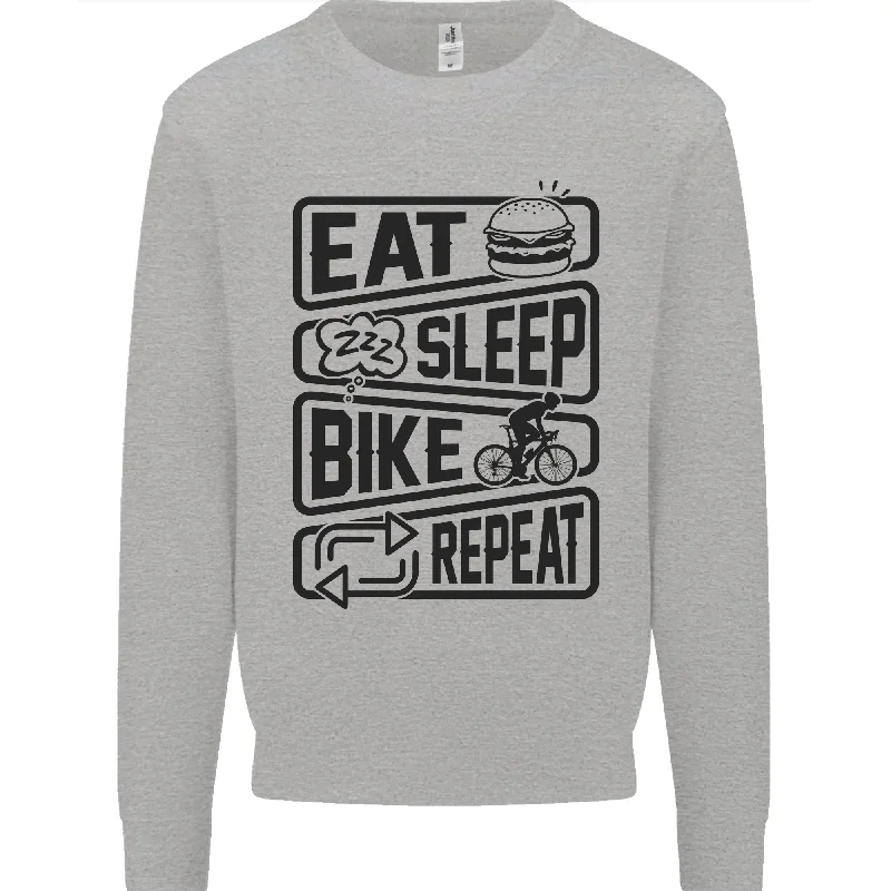 Great Deals Cycling Eat Sleep Bike Repeat Funny Bicycle Mens Sweatshirt Jumper