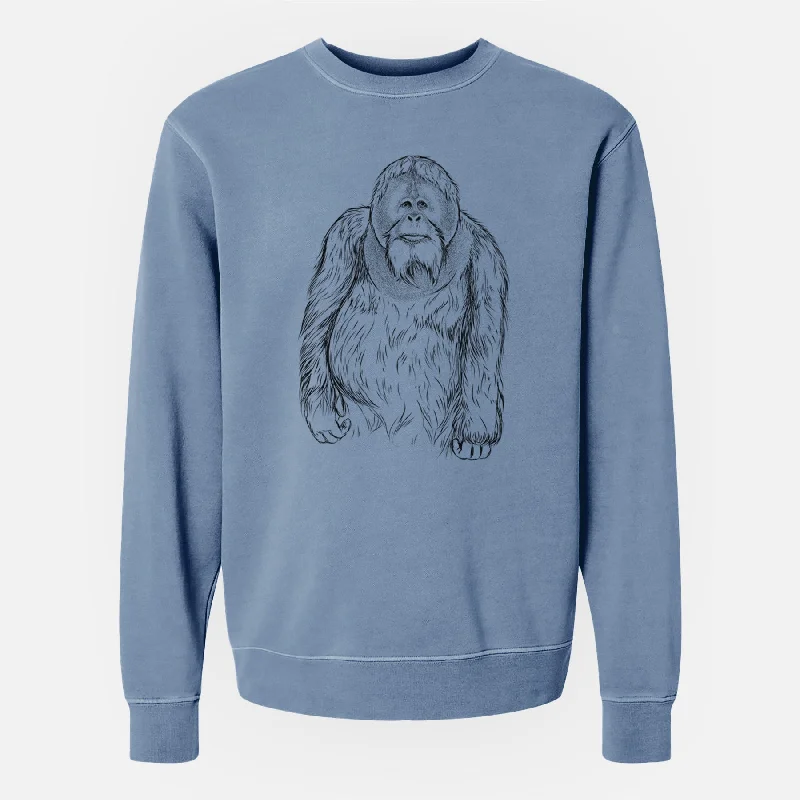 Price Drop Alert Bare Horace the Male Orangutan - Unisex Pigment Dyed Crew Sweatshirt