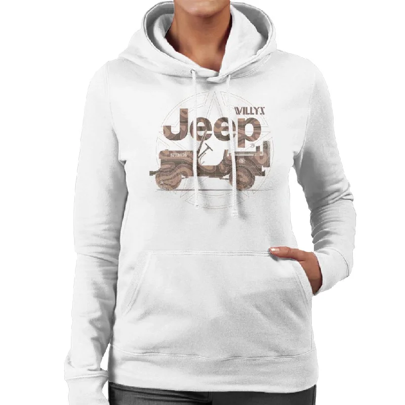 relaxed fit hoodieJeep Willys MA Star Women's Hooded Sweatshirt