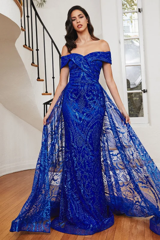 Extra Savings chic shift dressOff The Shoulder Short Sleeves Bodice Lace Vintage Guipure Over Skirt Long Gala Dress CDJ836 Extra Savings chic shift dressOff The Shoulder Short Sleeves Bodice Lace Vintage Guipure Over Skirt Long Gala Dress CDJ836