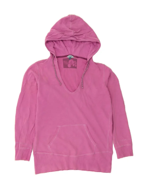 Overstock FAT FACE Womens Hoodie Jumper UK 14 Large Pink Cotton