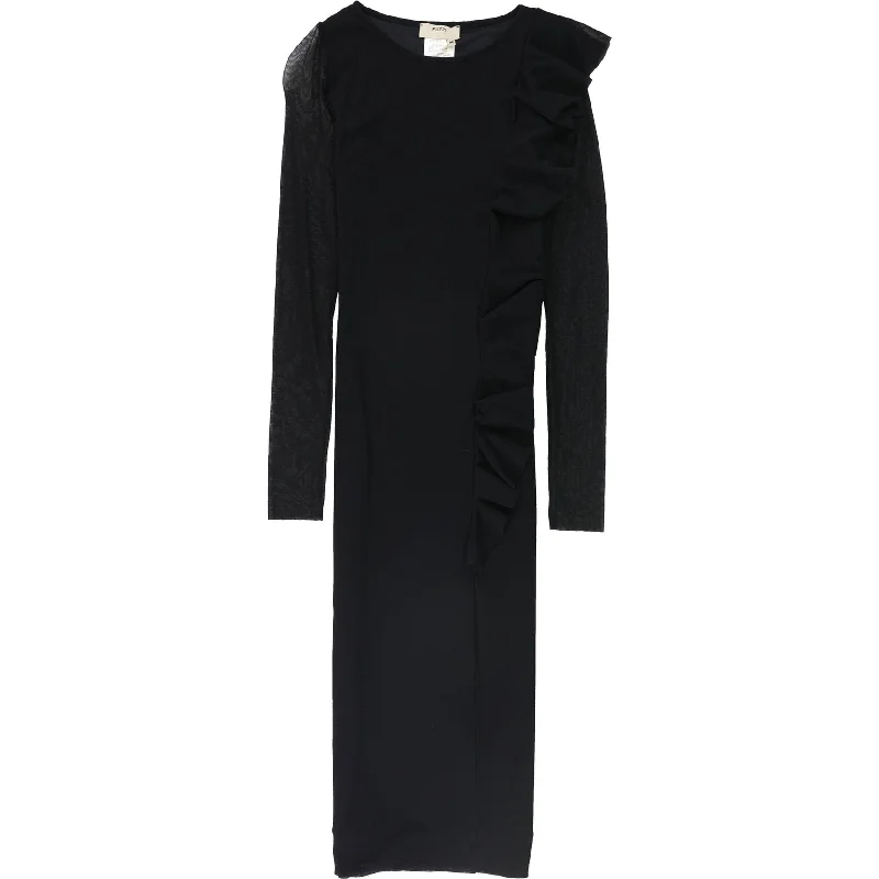 Limited Time velvet dressFuzzi Womens Tulle Ruffled Dress, Black, Medium