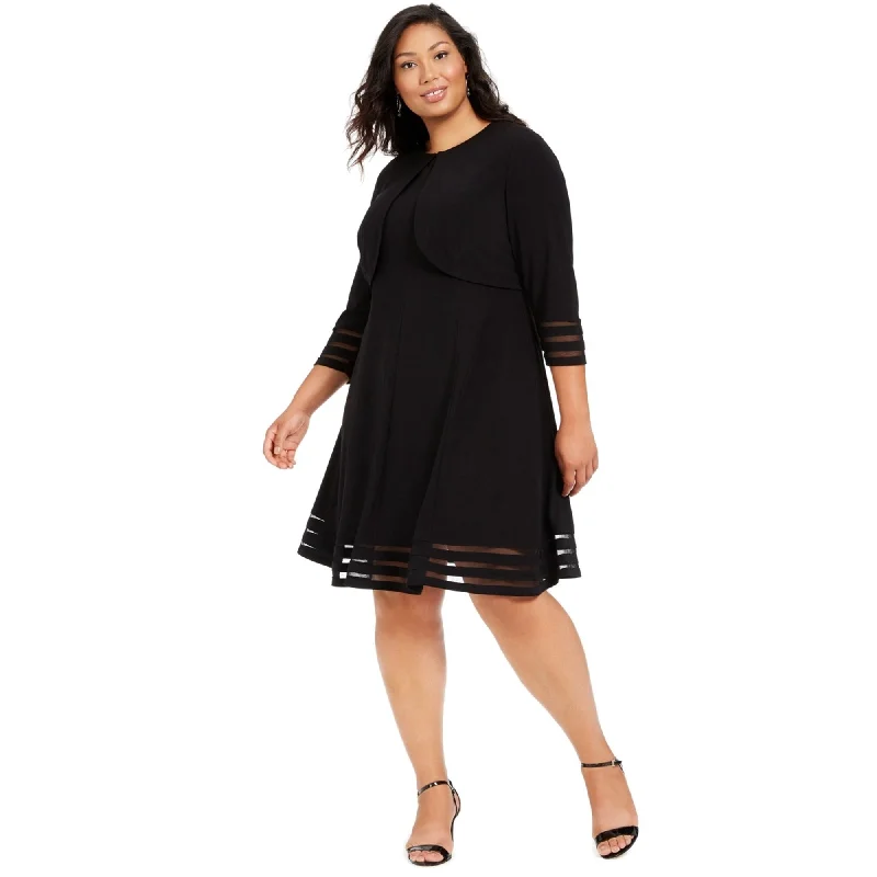 Special Discount casual summer dressJessica Howard Womens Illusion Trim Fit & Flare Dress, Black, 20W Special Discount casual summer dressJessica Howard Womens Illusion Trim Fit & Flare Dress, Black, 20W