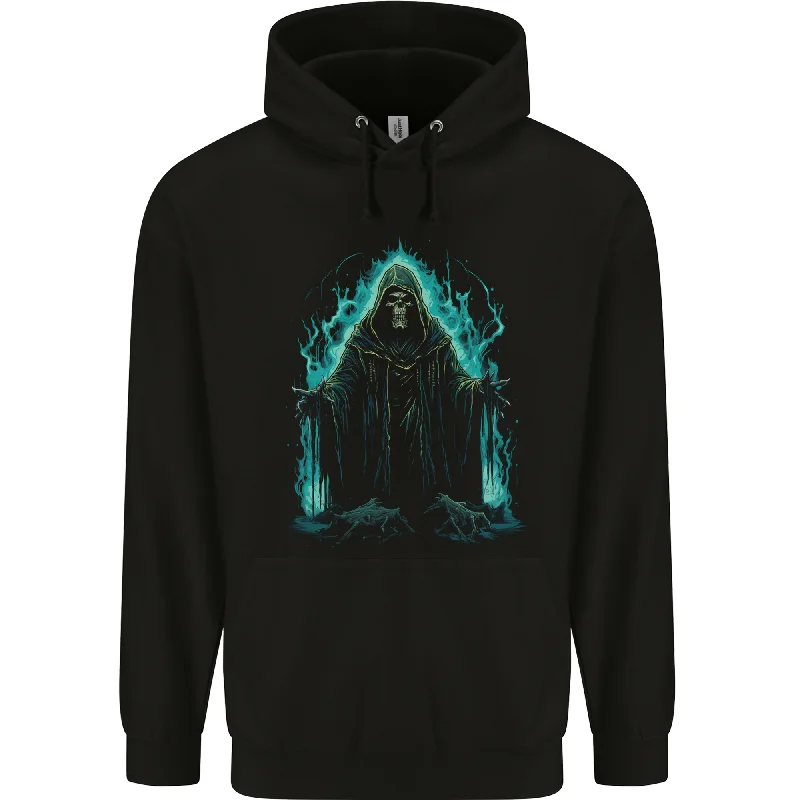 Extra Savings fashion-forward hoodieA Green Grim Reaper Mens 80% Cotton Hoodie