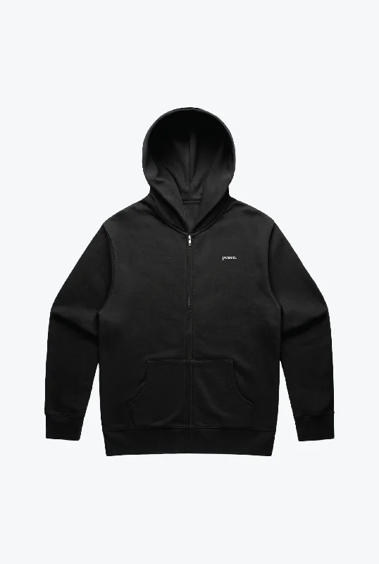 Factory Direct Sale Peace Basics Heavyweight Full Zip - Black