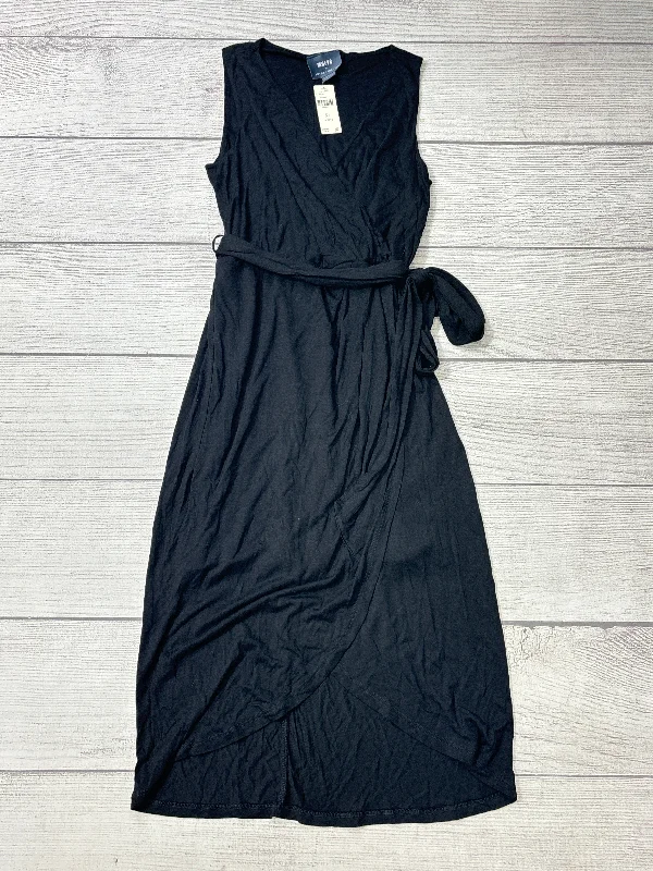 Weekend Deal satin midi dressDress Casual Midi By Maeve In Black, Size: Sp