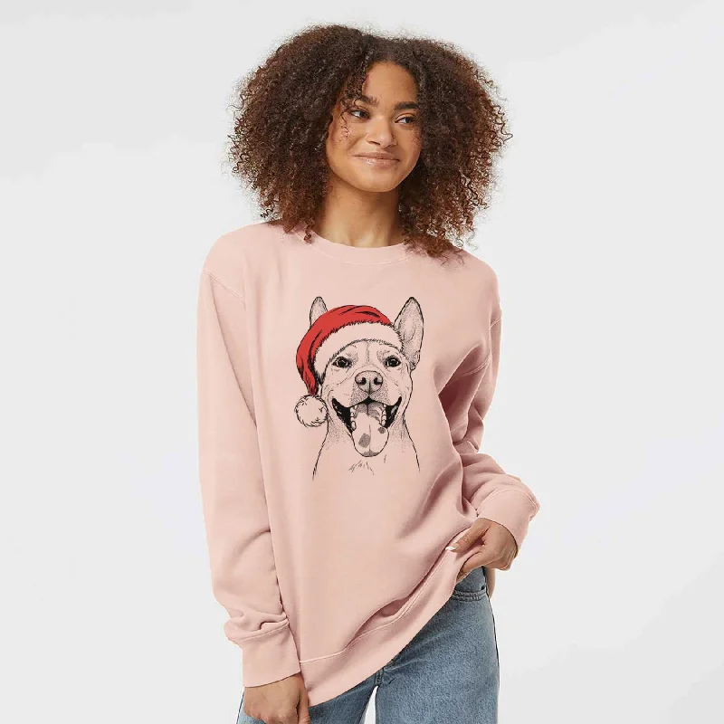 Savings Spectacular Santa Khaleesi the Carolina Dog - Unisex Pigment Dyed Crew Sweatshirt