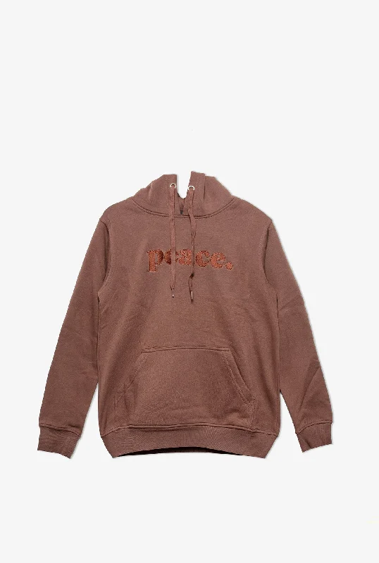 Stock Clearance Peace Tonal Hoodie - Espresso