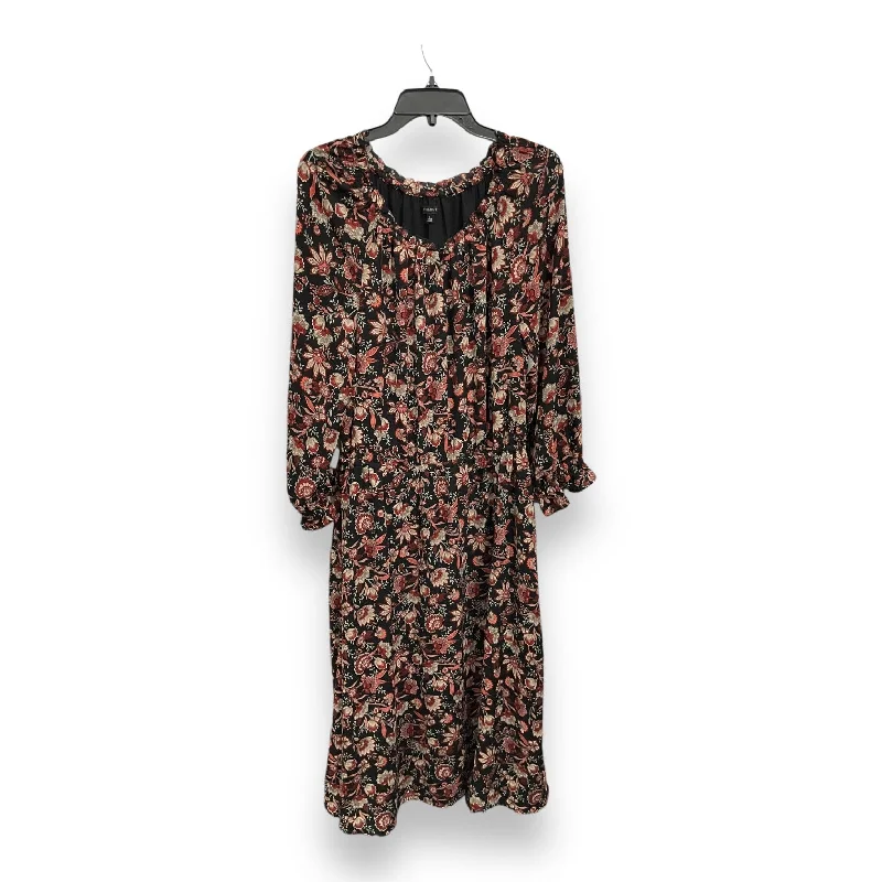 Early Bird Discount chic slip dressDress Casual Midi By Talbots In Floral Print, Size: L