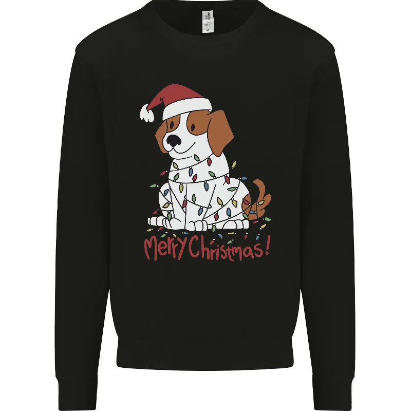 Weekend Deal Christmas Beagle Funny Dog Xmas Mens Sweatshirt Jumper