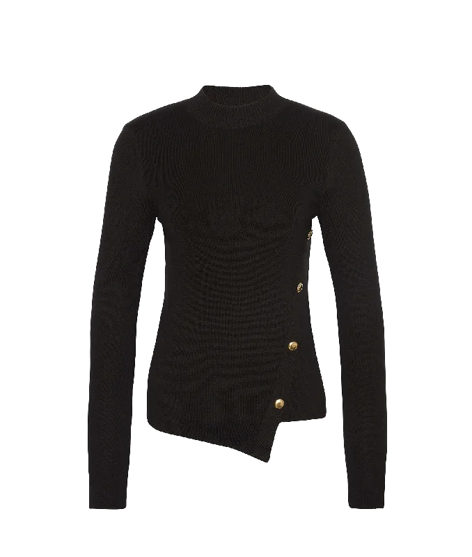 Early Access premium coatCallie Asymmetric Jumper - Black