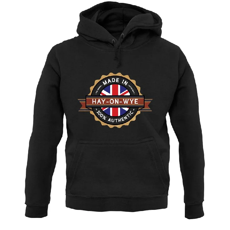 Great Deals sports hoodieMade In Hay-On-Wye 100% Authentic Unisex Hoodie