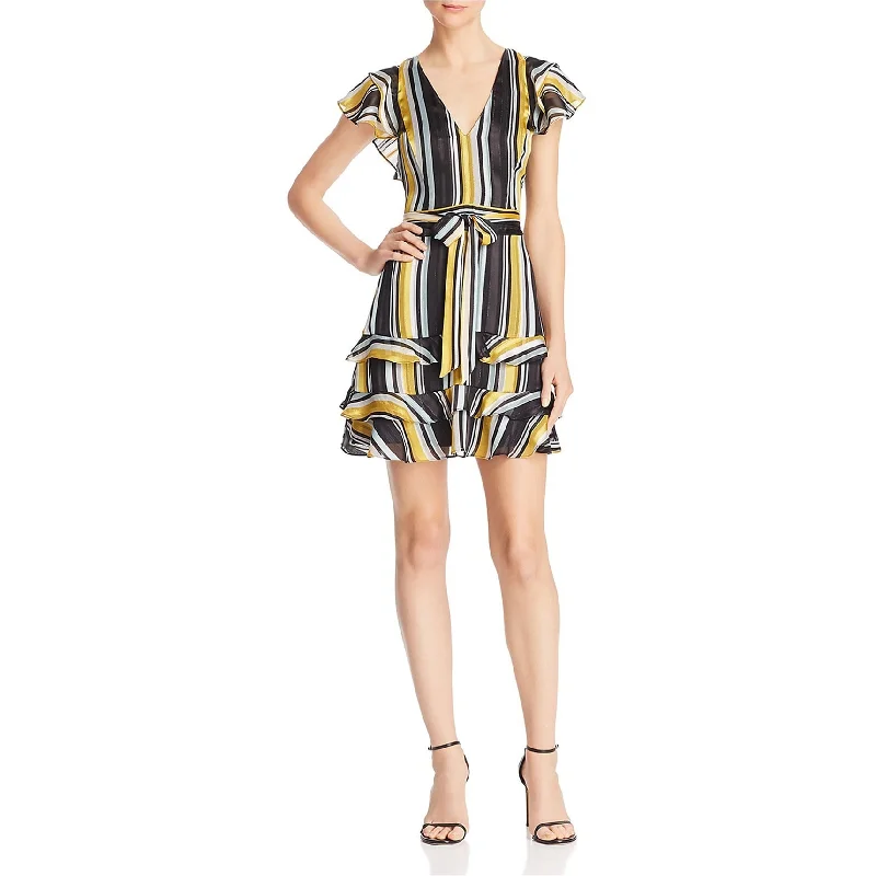 Huge Discounts pleated dressParker Womens Elijah Striped Mini Dress, Multicoloured, 6 Huge Discounts pleated dressParker Womens Elijah Striped Mini Dress, Multicoloured, 6