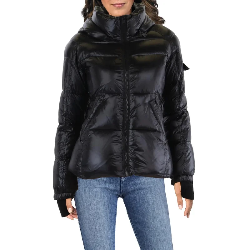 Kylie Womens Quilted Gloss Puffer Jacket