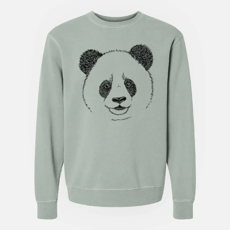 sleek workout sweatshirtGiant Panda - Unisex Pigment Dyed Crew Sweatshirt