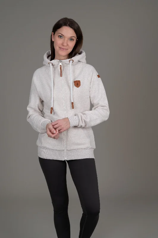 Hera Heather Oatmeal Full-Zip Hoodie