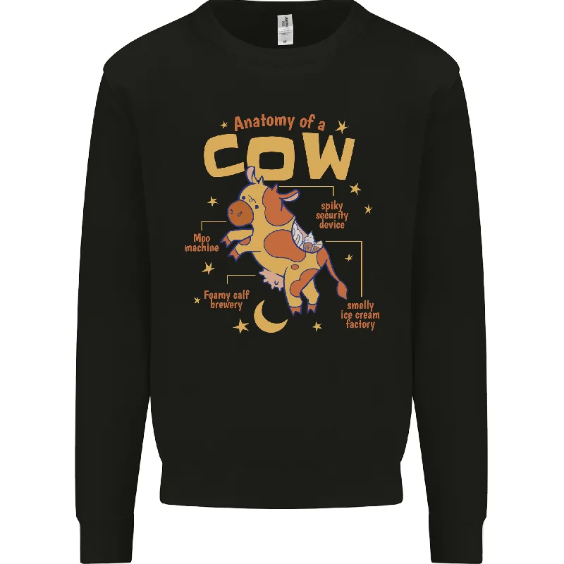 Deal Dash fashion gym hoodieAnatomy of a Cow Funny Mens Sweatshirt Jumper