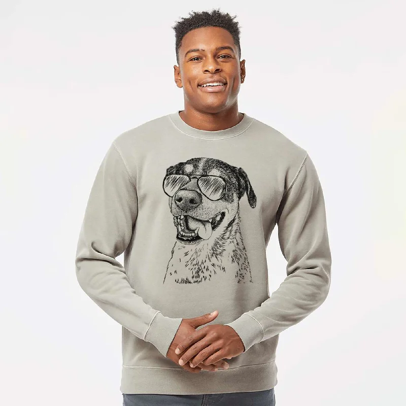 Savings Galore Aviator Gerti the Mixed Breed - Unisex Pigment Dyed Crew Sweatshirt