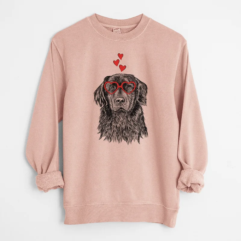 Mega Sale Valentine Jinx the Newfoundland - Unisex Pigment Dyed Crew Sweatshirt