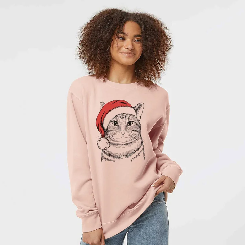 Crazy Savings Santa Henry the Bengal - Unisex Pigment Dyed Crew Sweatshirt