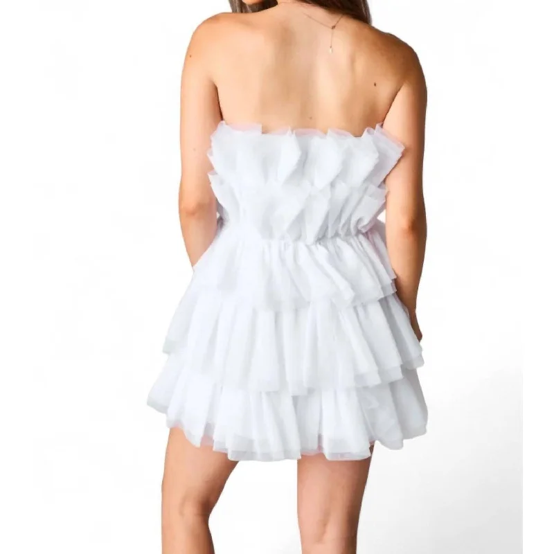 luxury dressBuddylove - Powder Puff Strapless Tulle Mini Dress