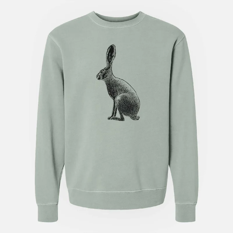 graphic gym sweatshirtWild California Hare - Black-tailed Jackrabbit - Unisex Pigment Dyed Crew Sweatshirt