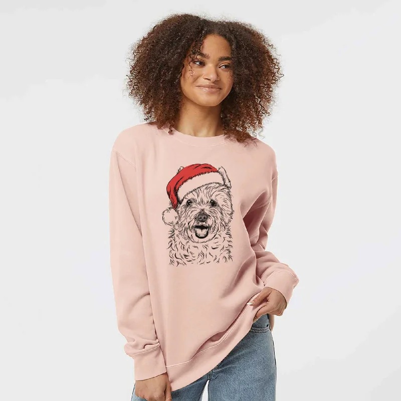 New Deals Santa Kami the West Highland Terrier - Unisex Pigment Dyed Crew Sweatshirt