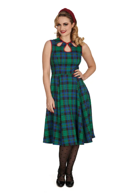 Members Only comfy maxi dressWinter Check Flare Dress