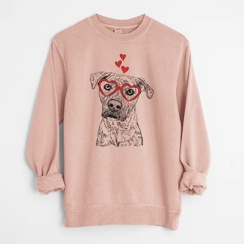 TIME-Limited Offer Valentine Monster Baby the Pitbull Mix - Unisex Pigment Dyed Crew Sweatshirt