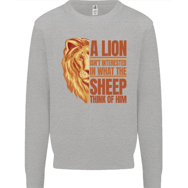 Final Markdown Christianity Lion Quote Religion Christian Mens Sweatshirt Jumper