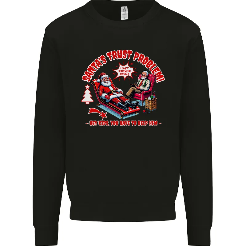 Limited Edition Christmas Funny Santa Trust Xmas Believe Mens Sweatshirt Jumper