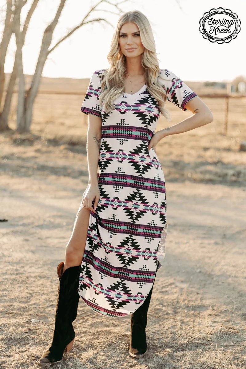Limited Time wool dressAztec Outskirts Maxi Dress