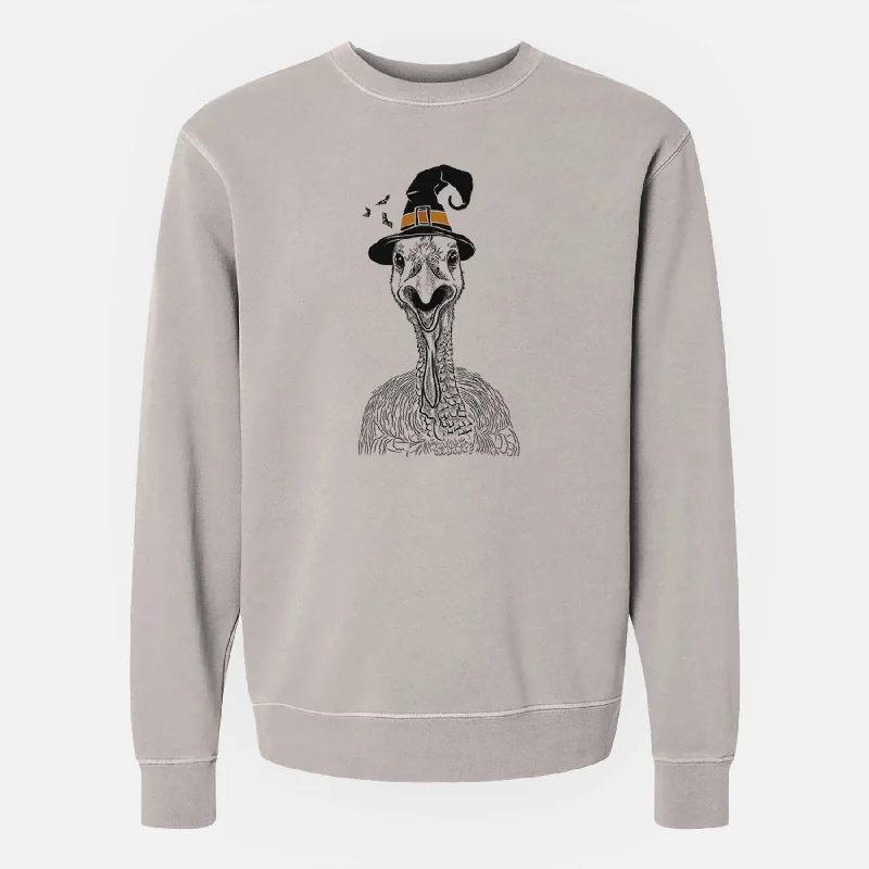 Act Fast modern sports hoodieWitch Gobble the Turkey - Unisex Pigment Dyed Crew Sweatshirt Act Fast modern sports hoodieWitch Gobble the Turkey - Unisex Pigment Dyed Crew Sweatshirt