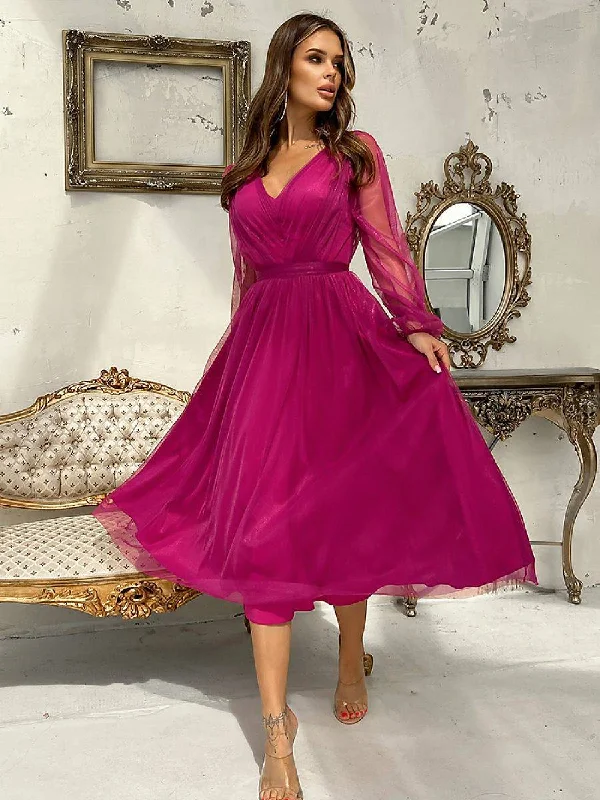 Year-End Clearance ruffle dressEvening dress model 188226 Bicotone