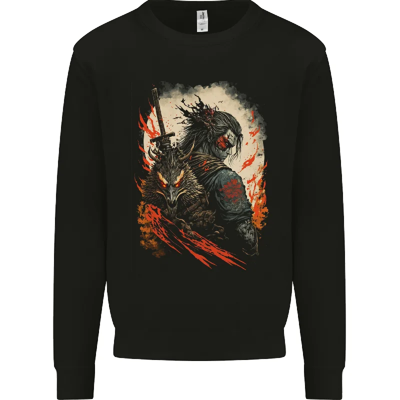 New Deals Dark Samurai Fantasy Warrior Mens Sweatshirt Jumper