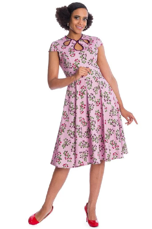 Super Deal draped dressSummer Berry Fit & Flare Dress