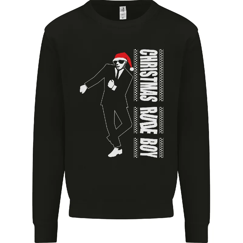 Can't Be Beat Christmas Original Rude Boy 2Tone 2 Tone Mens Sweatshirt Jumper