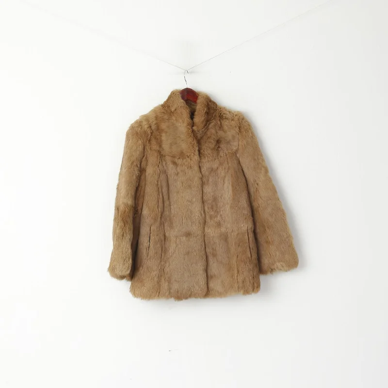 Early Bird Discount warm jacketVintage Women S Jacket Brown Authentic 100% French Rabbit Hair Soft Boho Top