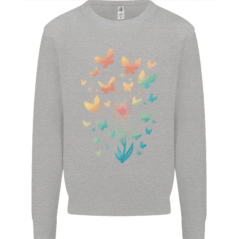 Discount Deals Dandelion Butterfly Plant Gardening Mens Sweatshirt Jumper