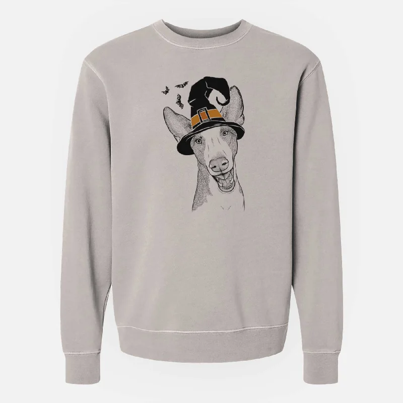 Limited Time Witch Havok the Ibizan Hound - Unisex Pigment Dyed Crew Sweatshirt