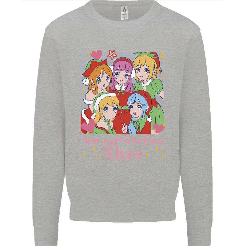 Final Markdown minimaAnime A Girl Who Loves Elves Christmas Xmas Mens Sweatshirt Jumper Final Markdown minimaAnime A Girl Who Loves Elves Christmas Xmas Mens Sweatshirt Jumper