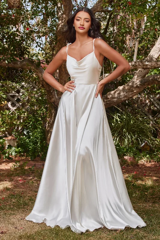 TIME-Limited Offer minimalistic dressRavishing Cowl Mid Open Back Bodice A line Satin Long Wedding & Bridal Dress CDBD104W TIME-Limited Offer minimalistic dressRavishing Cowl Mid Open Back Bodice A line Satin Long Wedding & Bridal Dress CDBD104W