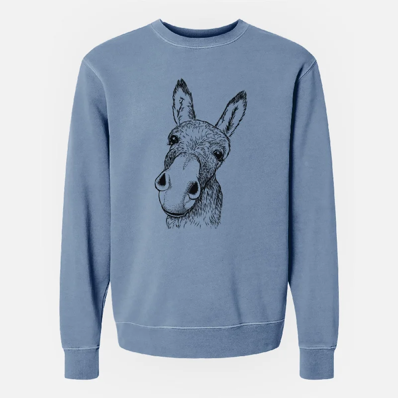 Discount Deals Bare Jenny the Donkey - Unisex Pigment Dyed Crew Sweatshirt