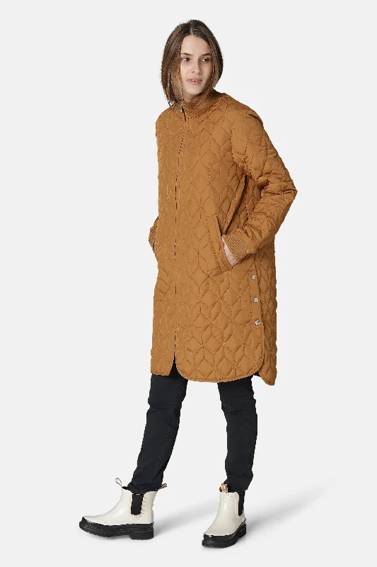 padded coatPadded Quilt Coat - Cashew