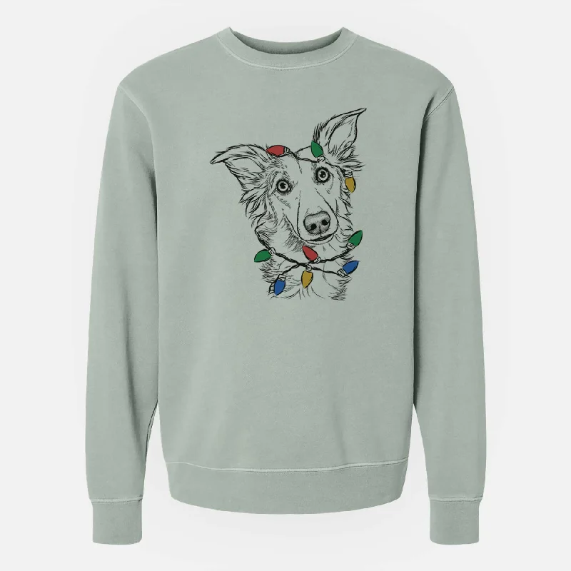 Low Prices Christmas Lights Kyu the Windsprite - Unisex Pigment Dyed Crew Sweatshirt